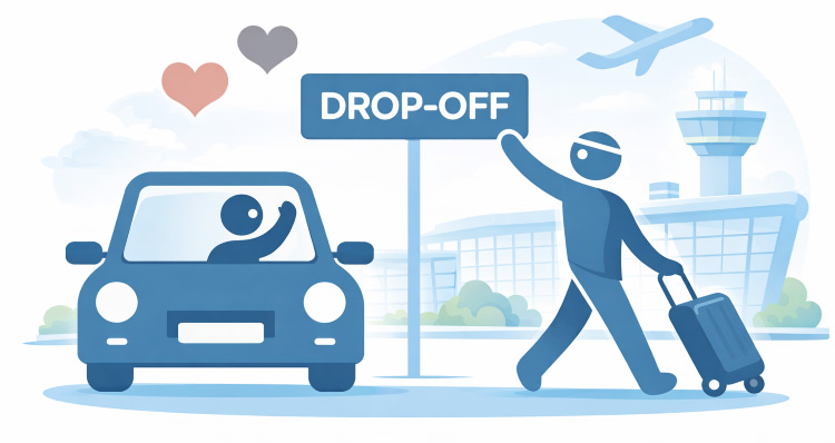 Kiss & Fly afsætningsområde ved Kastrup Lufthavn