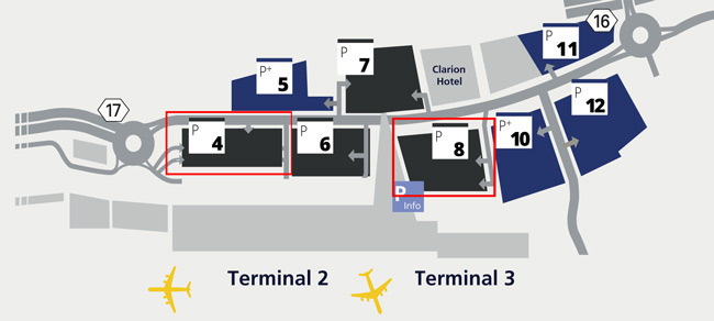 Kort - P4 og P8 afs&aelig;tning eller afhentning